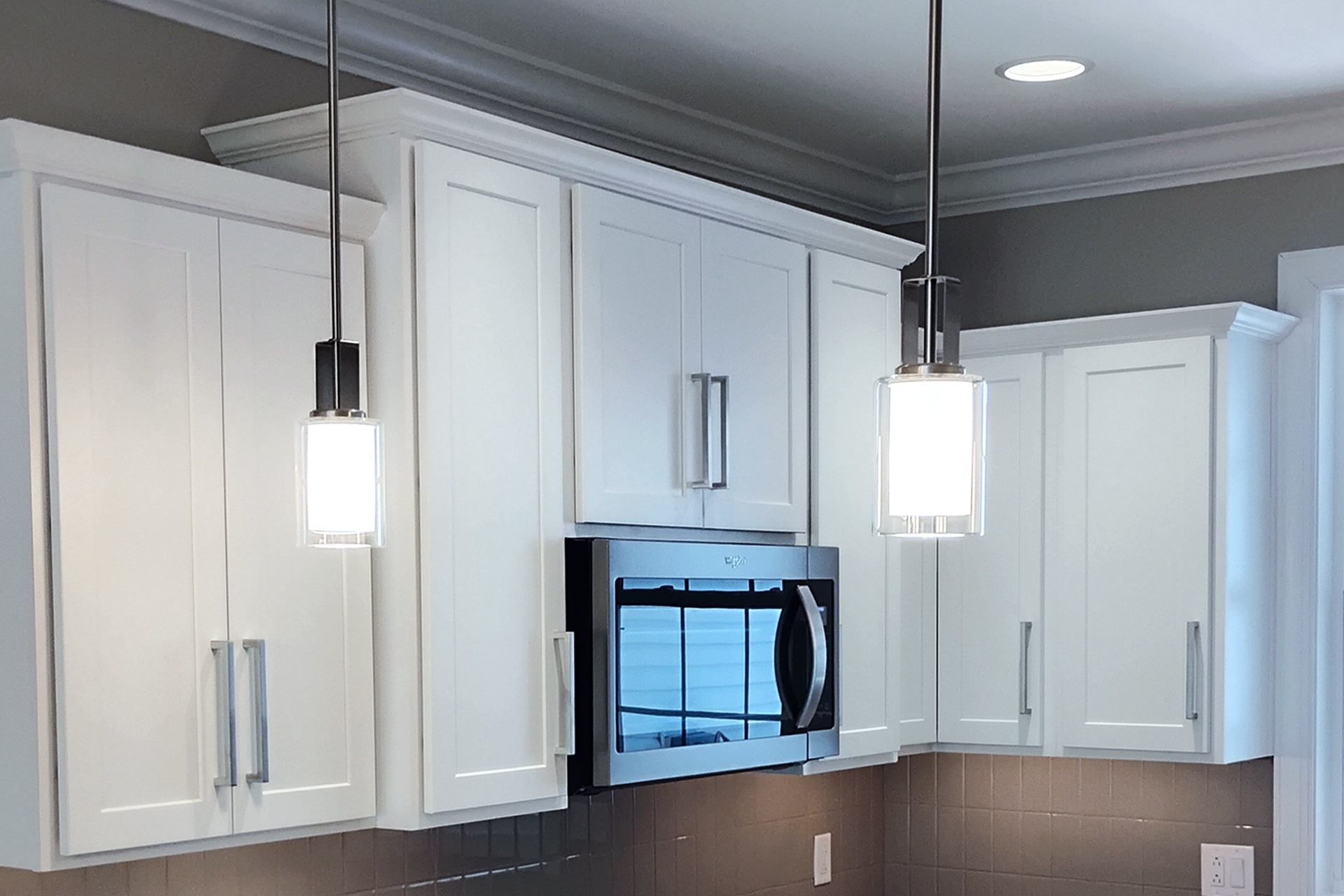 Residential kitchen cabinet custom installation and lighting upgrade